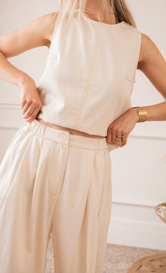 Easy Like Denim Beige - Top