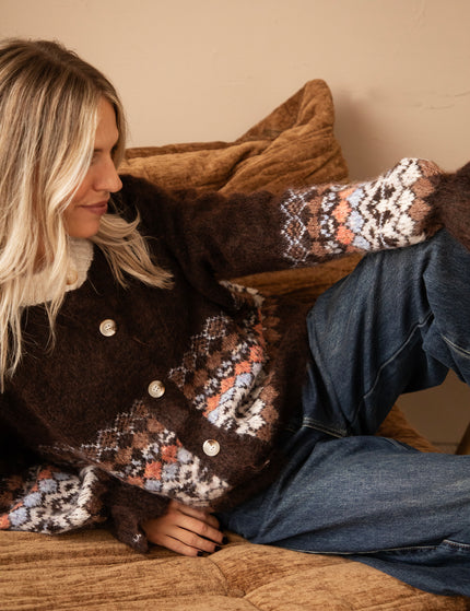 Weste - Sweet Fair Isle - Braun