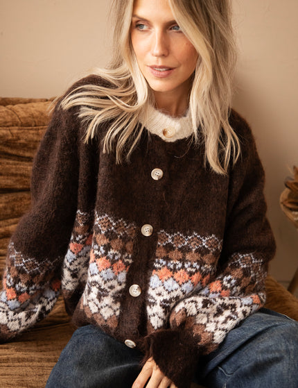 Weste - Sweet Fair Isle - Braun