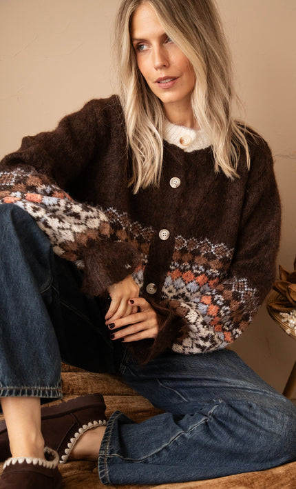 Weste - Sweet Fair Isle - Braun