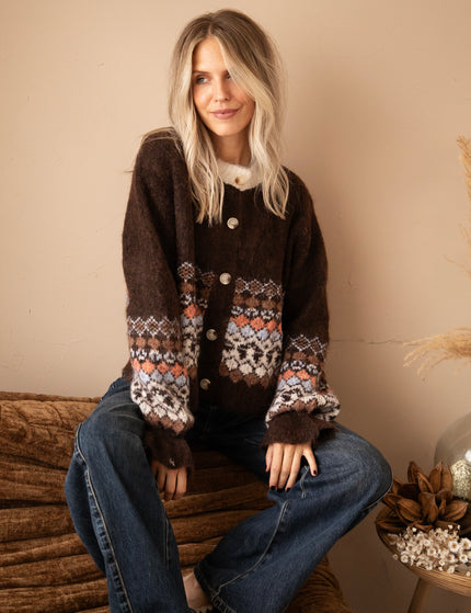 Weste - Sweet Fair Isle - Braun