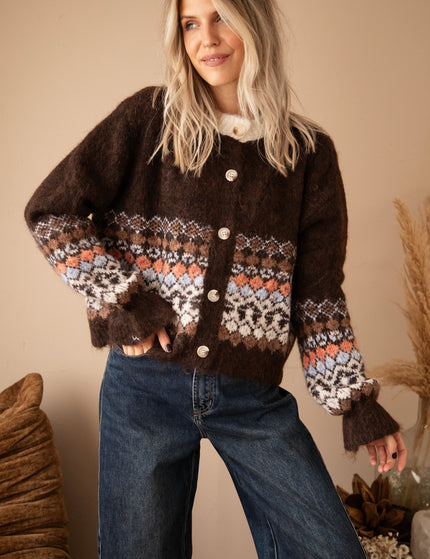 Weste - Sweet Fair Isle - Braun