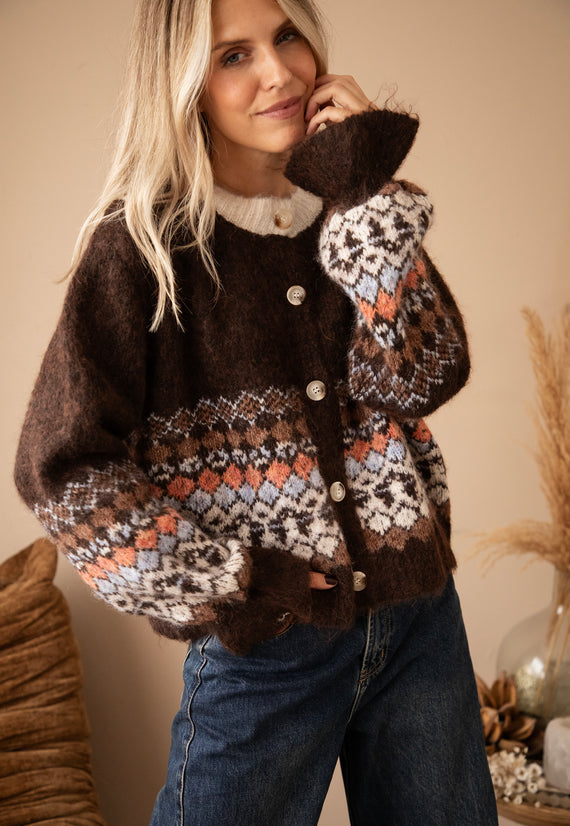 Weste - Sweet Fair Isle - Braun