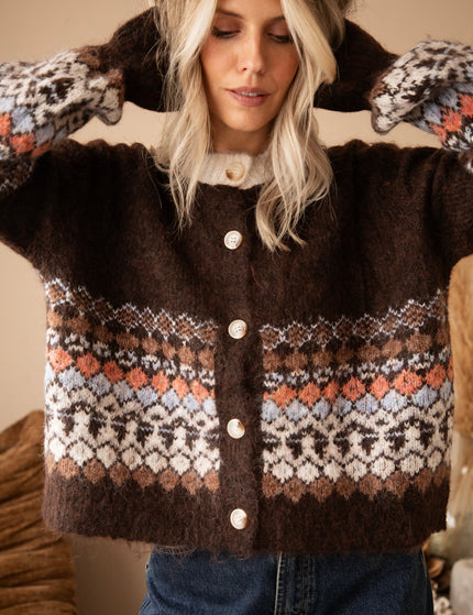 Weste - Sweet Fair Isle - Braun