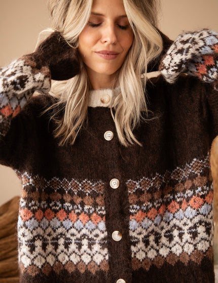 Weste - Sweet Fair Isle - Braun