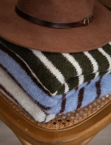 Samantha Stripe Beige/Choco - Trui