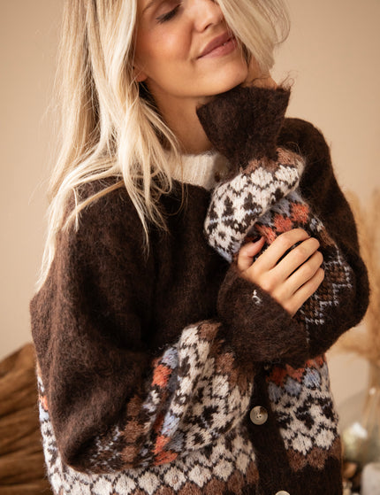 Weste - Sweet Fair Isle - Braun