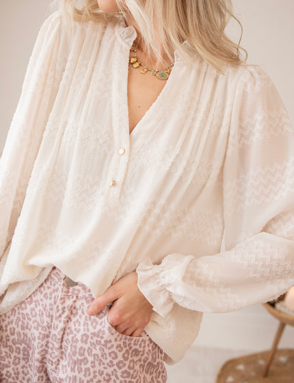 Whisper Waves Beige - Blouse