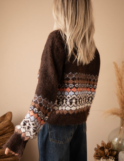Weste - Sweet Fair Isle - Braun