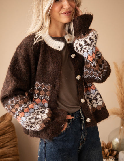 Weste - Sweet Fair Isle - Braun