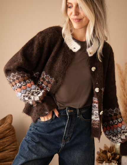 Weste - Sweet Fair Isle - Braun