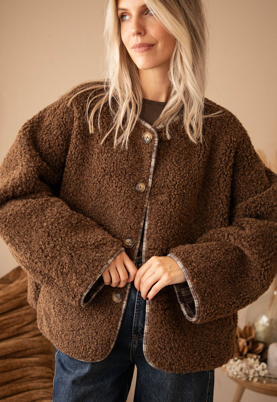 Jacke - Two Ways Teddy - Braun