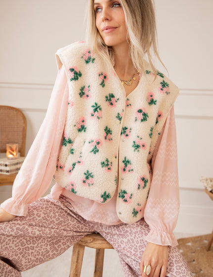 Blooming Bear Beige/Baby Pink - Vest