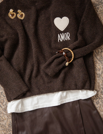 Pullover - Amor - Choco/Beige