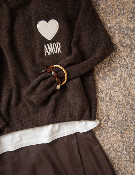 Pullover - Amor - Choco/Beige