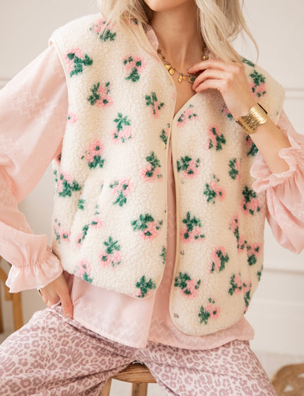 Blooming Bear Beige/Baby Pink - Vest