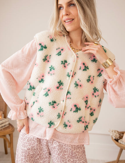 Blooming Bear Beige/Baby Pink - Vest
