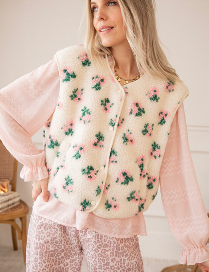 Blooming Bear Beige/Baby Pink - Vest