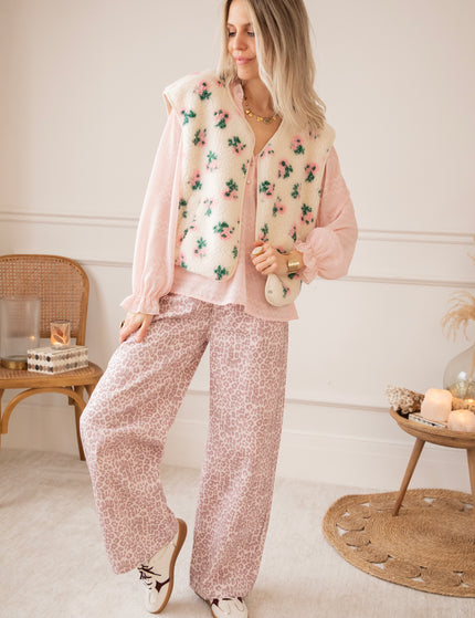 Blooming Bear Beige/Baby Pink - Vest