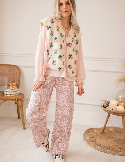 Blooming Bear Beige/Baby Pink - Vest
