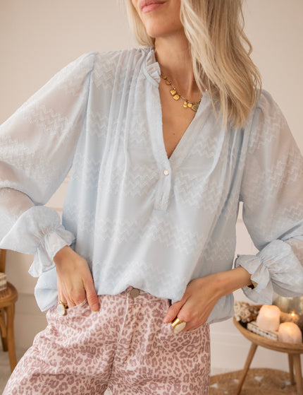 Whisper Waves Soft Blue - Blouse