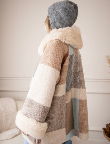 Plaid Pelt Brown/Beige - Jas