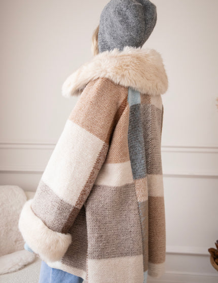 Plaid Pelt Brown/Beige - Jas