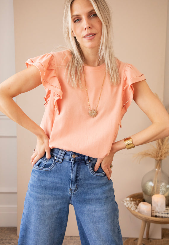 Beau Ruches Coral - T-Shirt