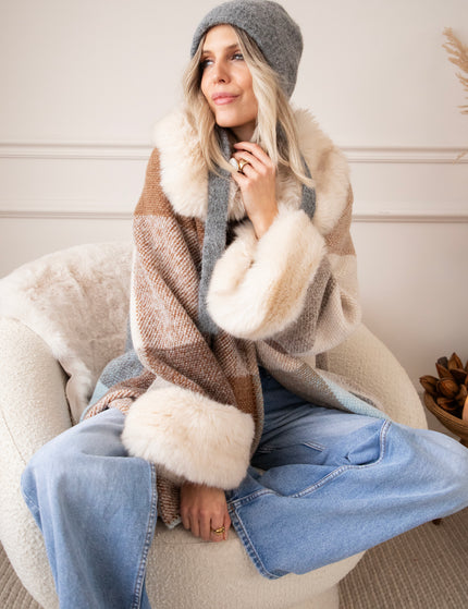 Plaid Pelt Brown/Beige - Jas