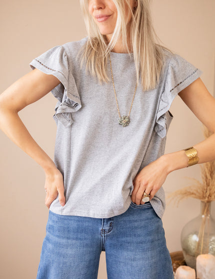 T-Shirt - Beau Ruches - Grau