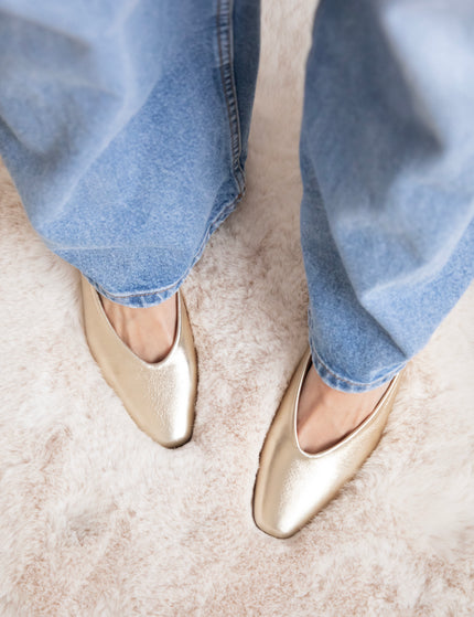 Heels - Bonny Leather - Gold