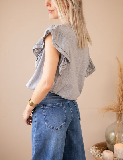 T-Shirt - Beau Ruches - Grau