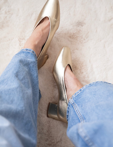 Heels - Bonny Leather - Gold