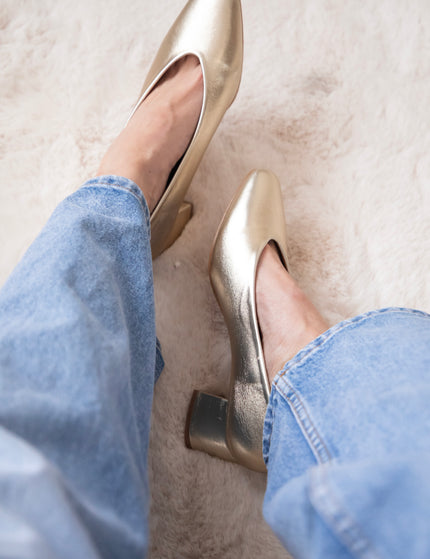 Heels - Bonny Leather - Gold