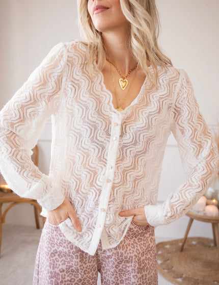 Fine Twist White - Blouse