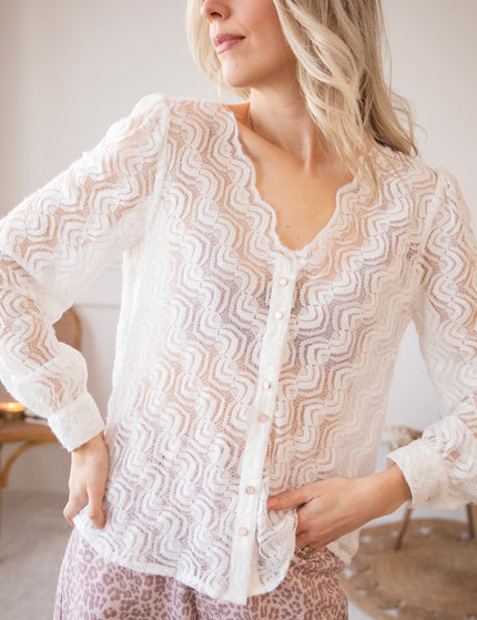 Fine Twist White - Blouse