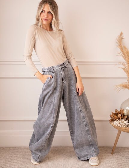 Jeans - Mason Wide Barrel - Rauchgrau
