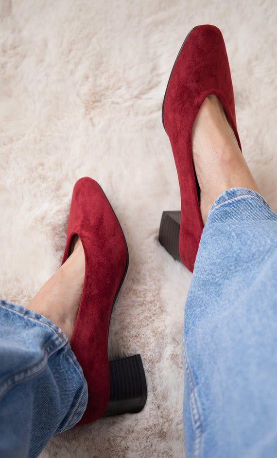Heels - Bonny Suede - Bordeaux