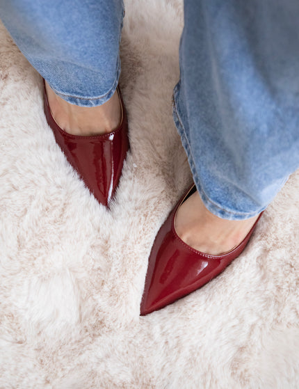 Delphine Lacquer Bordeaux - Heels