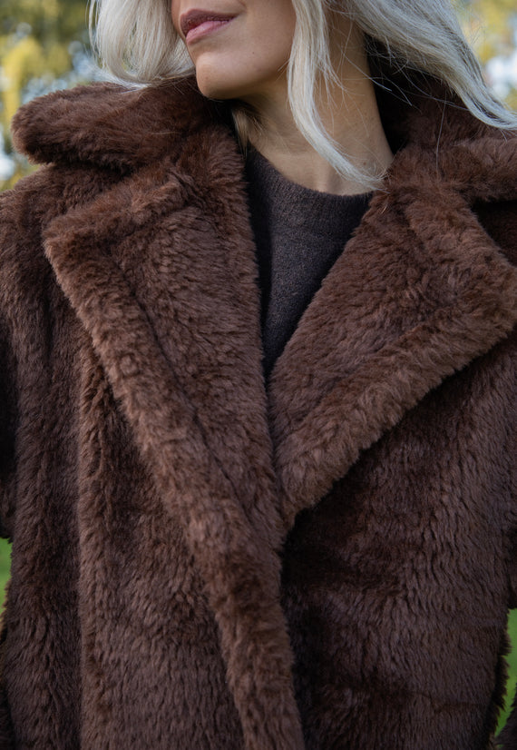 Mantel - Fauve Vegan Fur - Braun