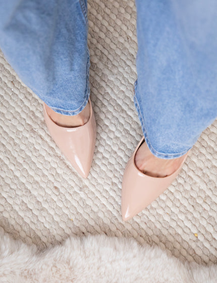 Delphine Lacquer Beige - Heels