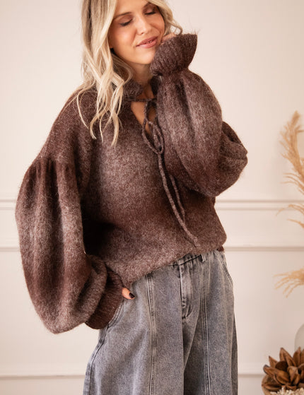 Pullover - Afterglow Fade - Braun