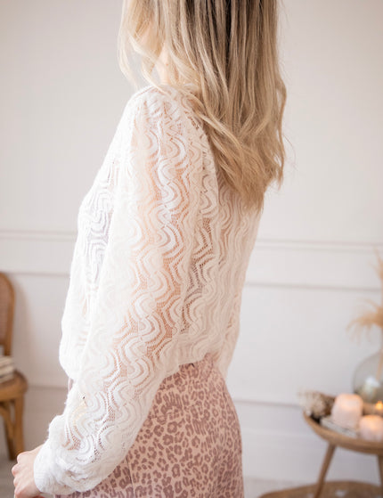 Fine Twist White - Blouse