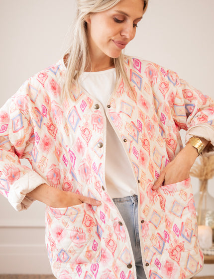Jacke - Botanical Quilt - Pink/Blau