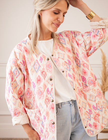 Jacke - Botanical Quilt - Pink/Blau