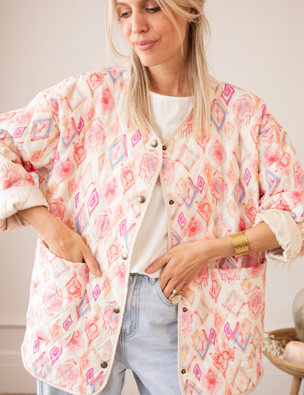 Jacke - Botanical Quilt - Pink/Blau