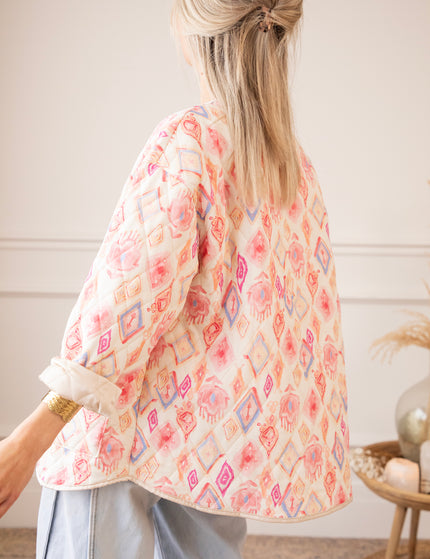 Jacke - Botanical Quilt - Pink/Blau