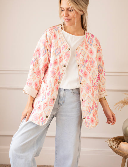Jacke - Botanical Quilt - Pink/Blau