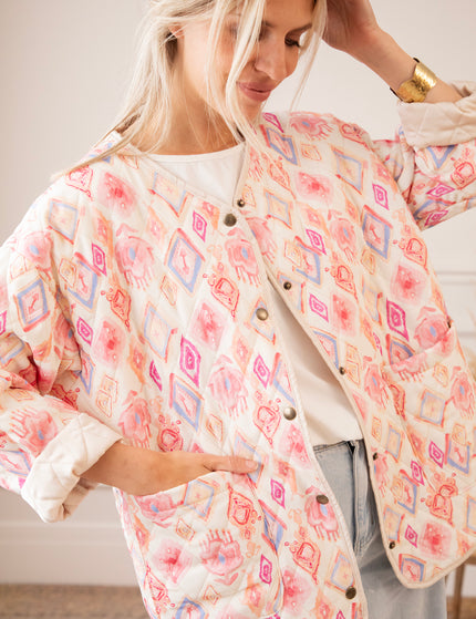 Jacke - Botanical Quilt - Pink/Blau