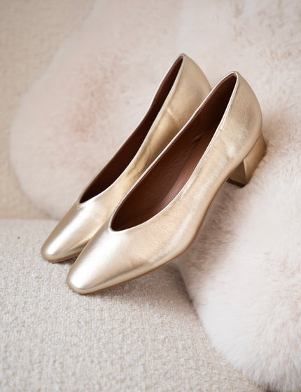 Heels - Bonny Leather - Gold